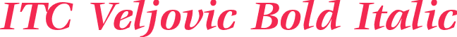 ITC Veljovic Bold Italic